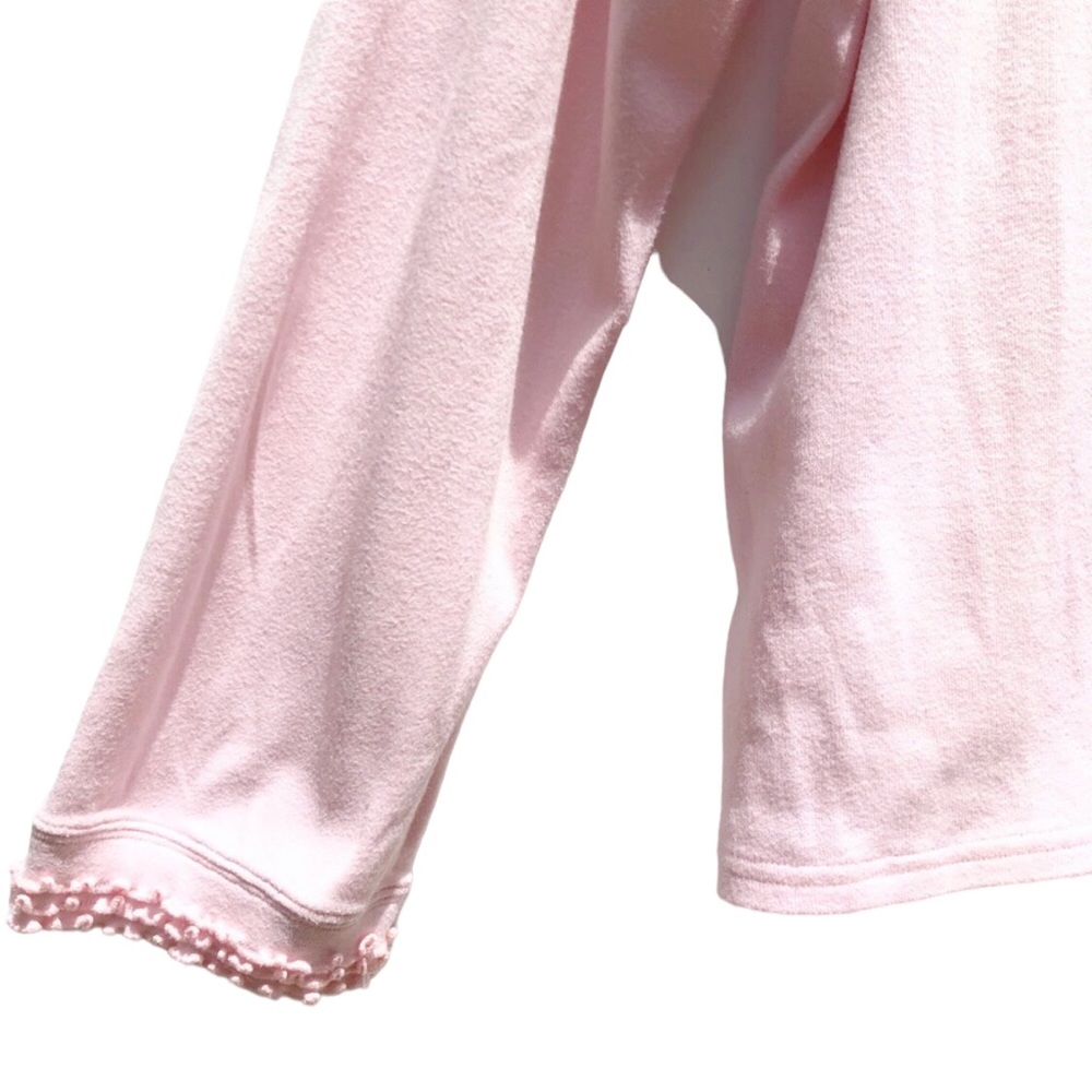 Joan Vass Open Front Pastel Pink Tuxedo Cardigan, Size 2X - Picture 4 of 16